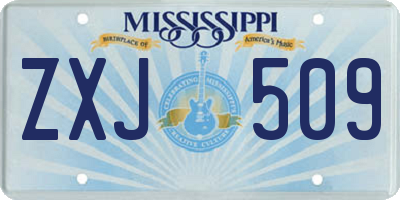MS license plate ZXJ509