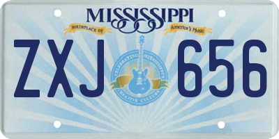 MS license plate ZXJ656