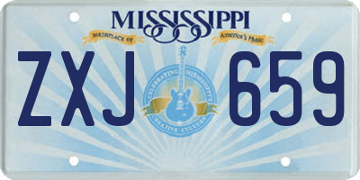 MS license plate ZXJ659