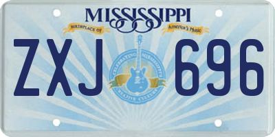 MS license plate ZXJ696