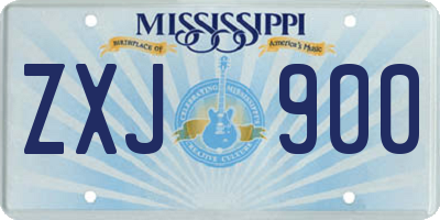 MS license plate ZXJ900