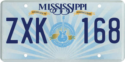 MS license plate ZXK168