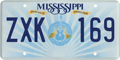 MS license plate ZXK169