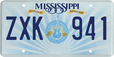MS license plate ZXK941