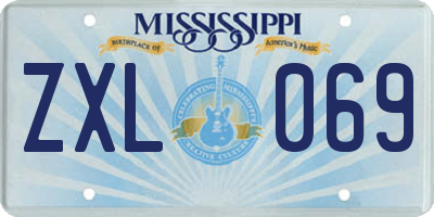 MS license plate ZXL069