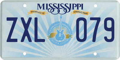 MS license plate ZXL079
