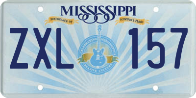 MS license plate ZXL157