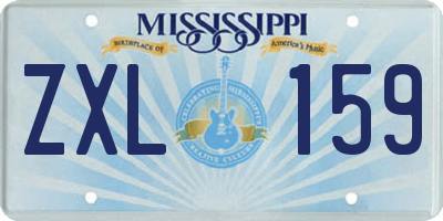 MS license plate ZXL159
