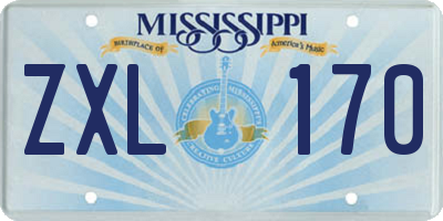 MS license plate ZXL170