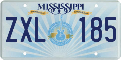MS license plate ZXL185