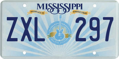 MS license plate ZXL297
