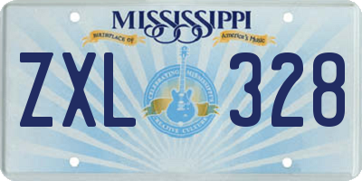 MS license plate ZXL328