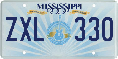MS license plate ZXL330