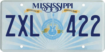 MS license plate ZXL422