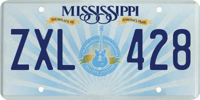 MS license plate ZXL428