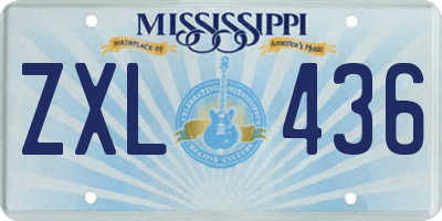 MS license plate ZXL436