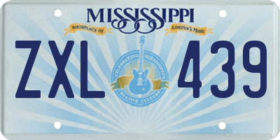 MS license plate ZXL439