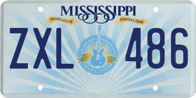 MS license plate ZXL486