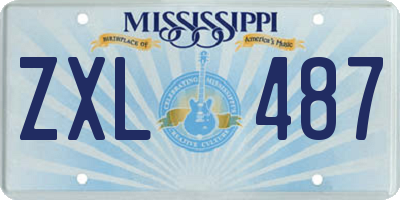 MS license plate ZXL487