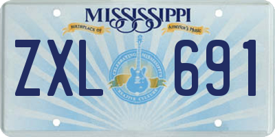MS license plate ZXL691