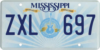 MS license plate ZXL697