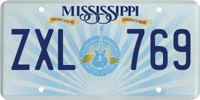MS license plate ZXL769
