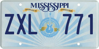 MS license plate ZXL771