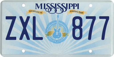 MS license plate ZXL877