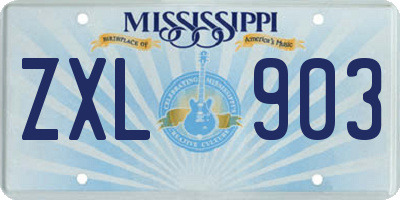 MS license plate ZXL903