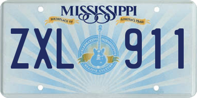 MS license plate ZXL911