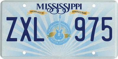 MS license plate ZXL975