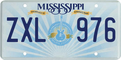 MS license plate ZXL976