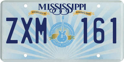 MS license plate ZXM161