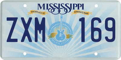 MS license plate ZXM169