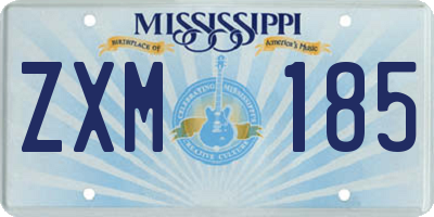 MS license plate ZXM185