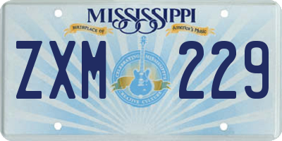 MS license plate ZXM229