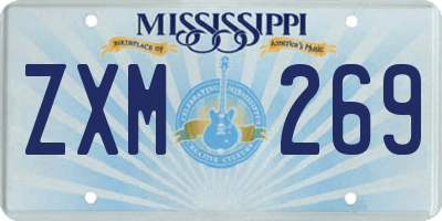 MS license plate ZXM269