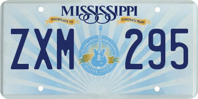 MS license plate ZXM295