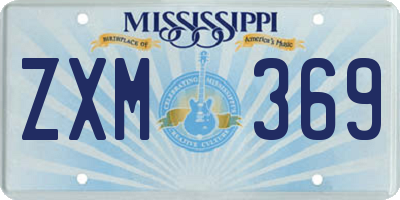 MS license plate ZXM369
