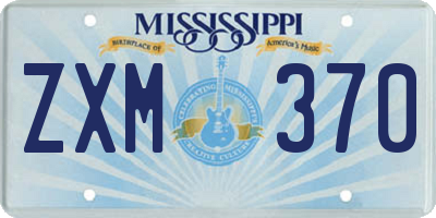 MS license plate ZXM370