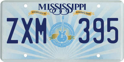 MS license plate ZXM395