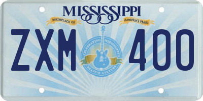 MS license plate ZXM400