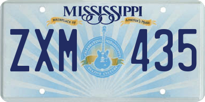 MS license plate ZXM435