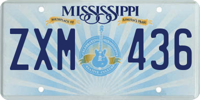 MS license plate ZXM436