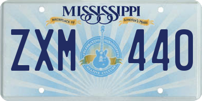 MS license plate ZXM440