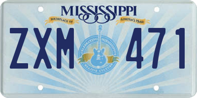 MS license plate ZXM471