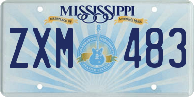 MS license plate ZXM483
