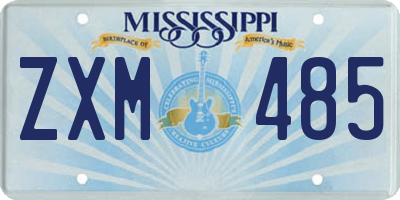 MS license plate ZXM485
