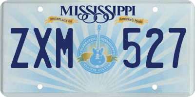 MS license plate ZXM527
