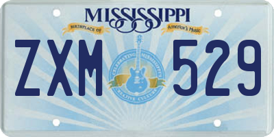MS license plate ZXM529
